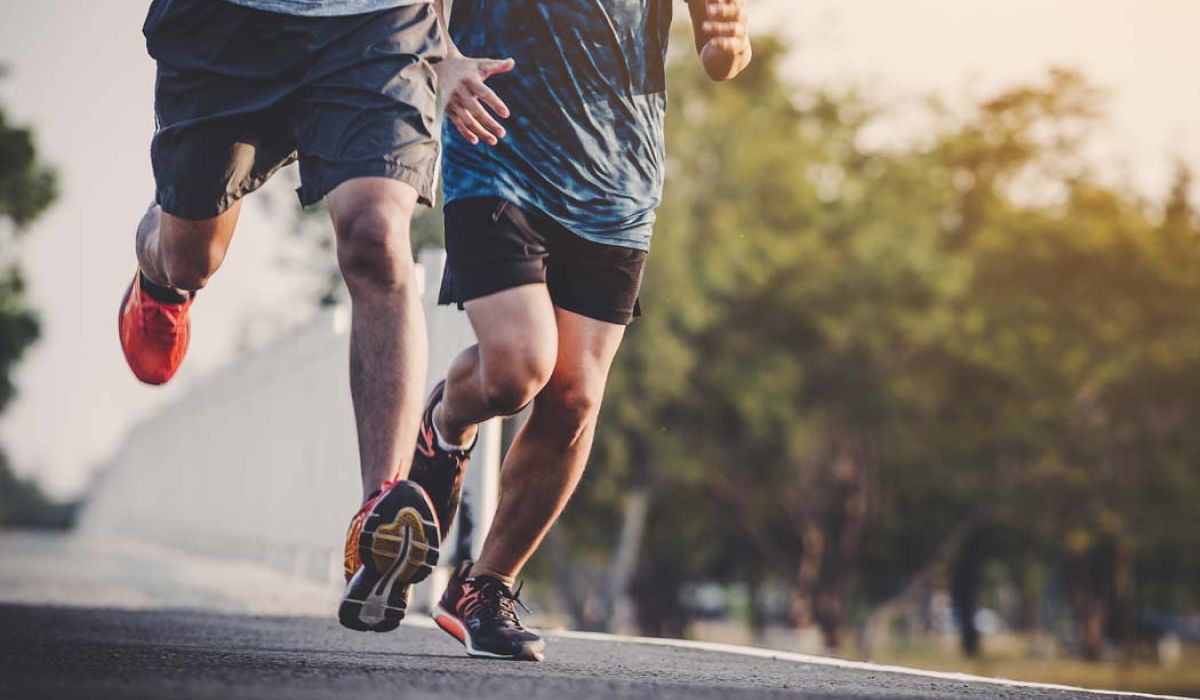 Young people running