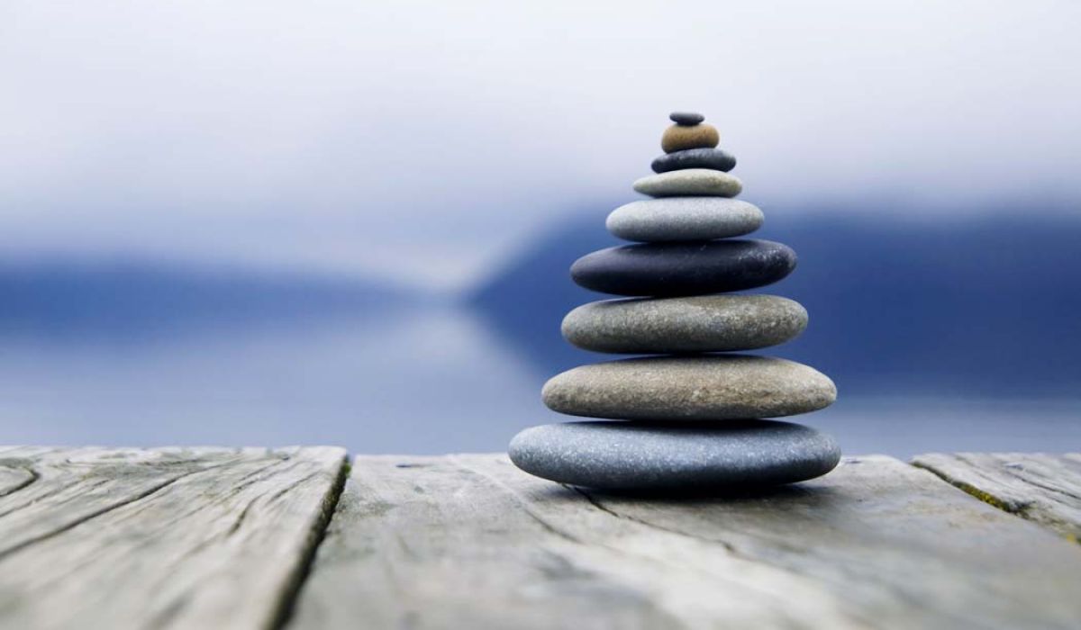 zen balanced pebbles